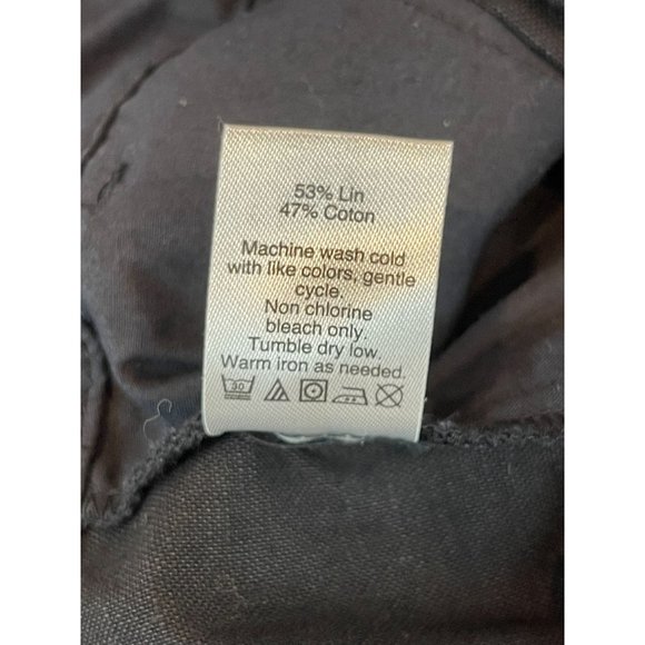 J. Crew Womens Shorts Scalloped Hem Chino Linen Blend H5623 SP18 Black Size 4 - Picture 10 of 10